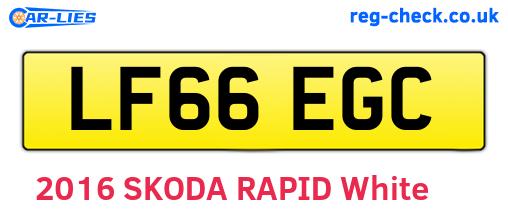 LF66EGC are the vehicle registration plates.