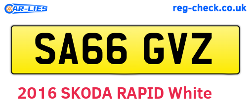 SA66GVZ are the vehicle registration plates.