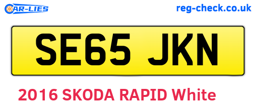 SE65JKN are the vehicle registration plates.