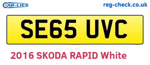 SE65UVC are the vehicle registration plates.