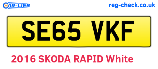 SE65VKF are the vehicle registration plates.