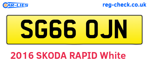 SG66OJN are the vehicle registration plates.