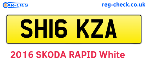 SH16KZA are the vehicle registration plates.