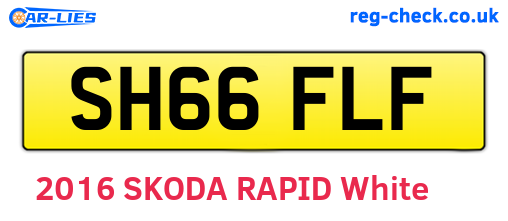 SH66FLF are the vehicle registration plates.