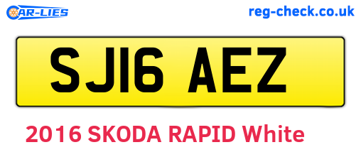 SJ16AEZ are the vehicle registration plates.