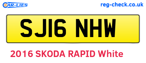 SJ16NHW are the vehicle registration plates.
