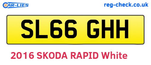 SL66GHH are the vehicle registration plates.