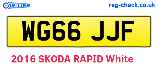 WG66JJF are the vehicle registration plates.