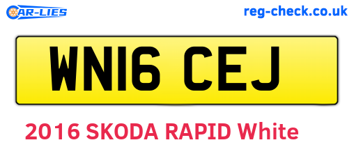 WN16CEJ are the vehicle registration plates.