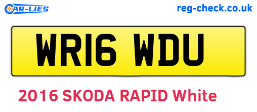 WR16WDU are the vehicle registration plates.