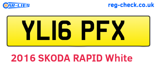 YL16PFX are the vehicle registration plates.