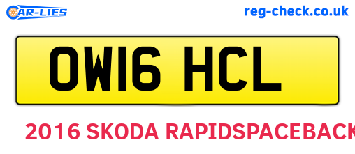 OW16HCL are the vehicle registration plates.