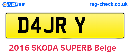 D4JRY are the vehicle registration plates.