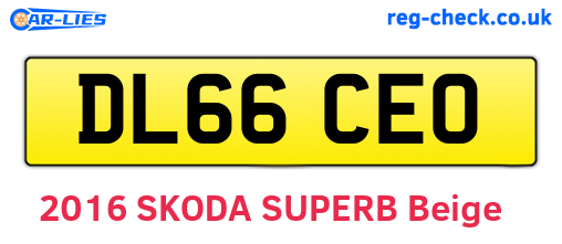 DL66CEO are the vehicle registration plates.