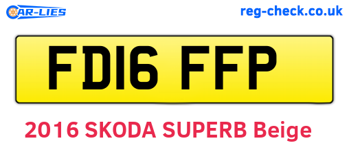 FD16FFP are the vehicle registration plates.