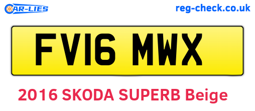 FV16MWX are the vehicle registration plates.