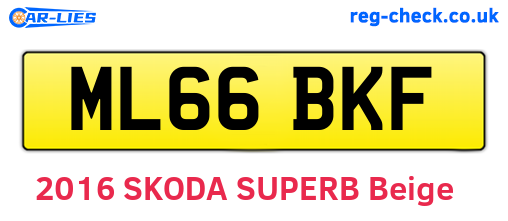 ML66BKF are the vehicle registration plates.