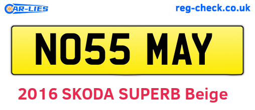 NO55MAY are the vehicle registration plates.