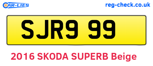 SJR999 are the vehicle registration plates.