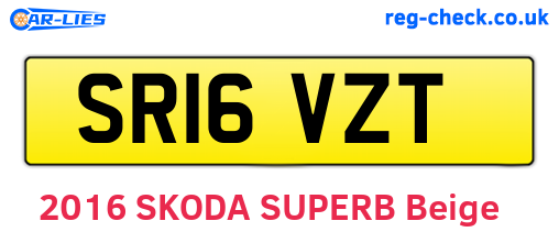 SR16VZT are the vehicle registration plates.
