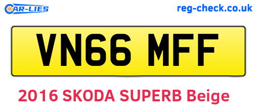 VN66MFF are the vehicle registration plates.