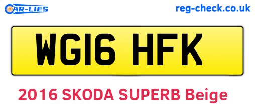 WG16HFK are the vehicle registration plates.