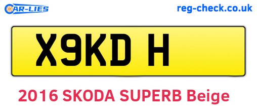 X9KDH are the vehicle registration plates.