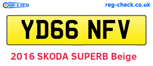 YD66NFV are the vehicle registration plates.