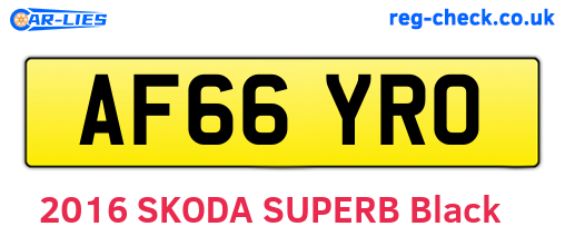 AF66YRO are the vehicle registration plates.