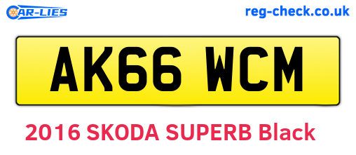 AK66WCM are the vehicle registration plates.