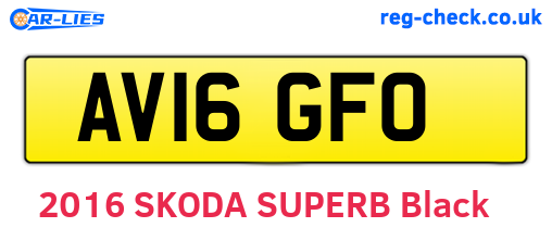 AV16GFO are the vehicle registration plates.
