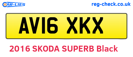 AV16XKX are the vehicle registration plates.