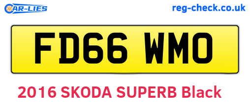 FD66WMO are the vehicle registration plates.