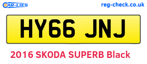 HY66JNJ are the vehicle registration plates.