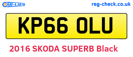 KP66OLU are the vehicle registration plates.