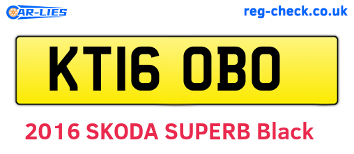 KT16OBO are the vehicle registration plates.