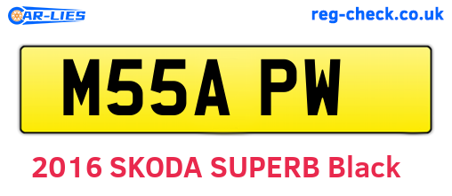 M55APW are the vehicle registration plates.