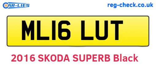 ML16LUT are the vehicle registration plates.