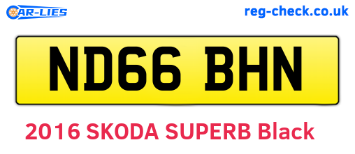 ND66BHN are the vehicle registration plates.