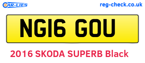 NG16GOU are the vehicle registration plates.