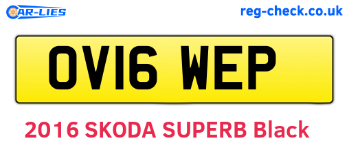 OV16WEP are the vehicle registration plates.