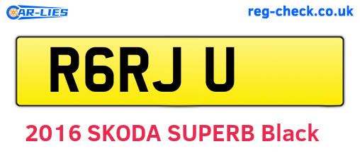R6RJU are the vehicle registration plates.