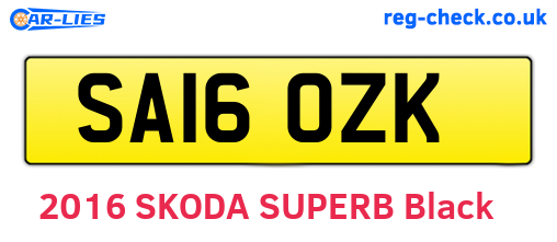 SA16OZK are the vehicle registration plates.