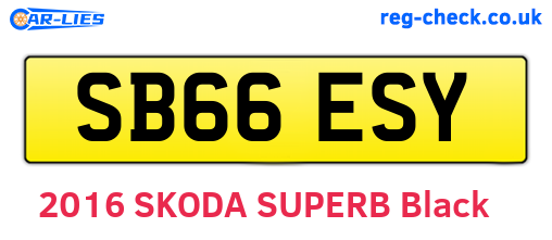 SB66ESY are the vehicle registration plates.