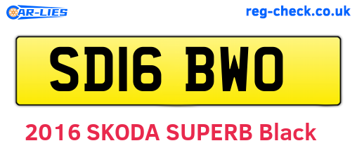 SD16BWO are the vehicle registration plates.