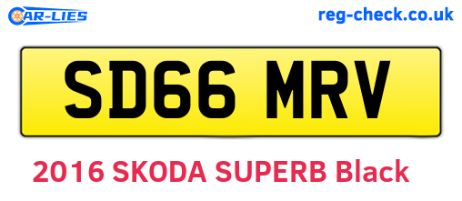 SD66MRV are the vehicle registration plates.