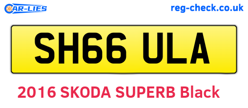 SH66ULA are the vehicle registration plates.