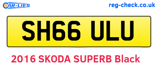 SH66ULU are the vehicle registration plates.