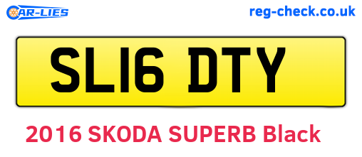 SL16DTY are the vehicle registration plates.