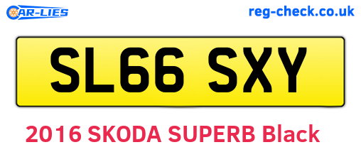 SL66SXY are the vehicle registration plates.